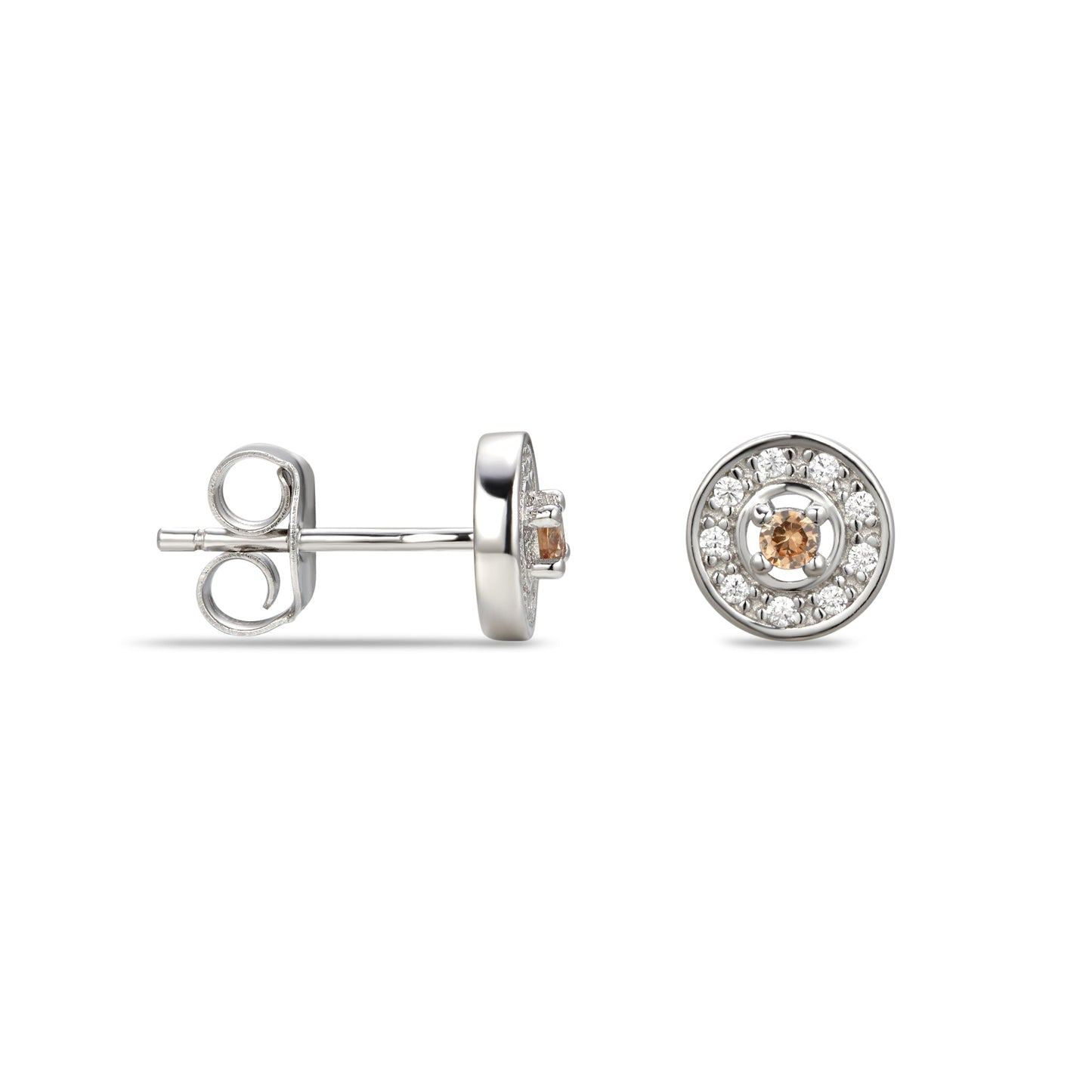 June Cubic Zirconia Birthstone Stud Earrings