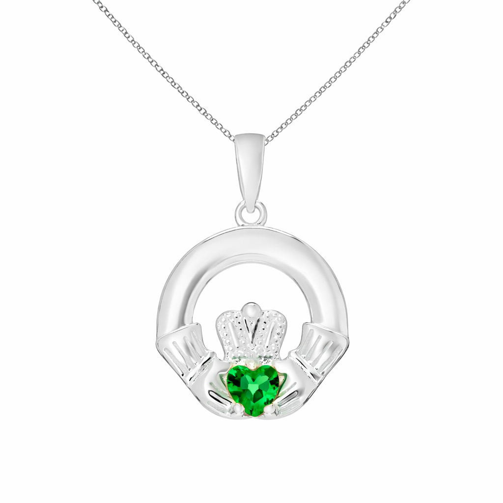 May Birthstone Claddagh Jewellery Set