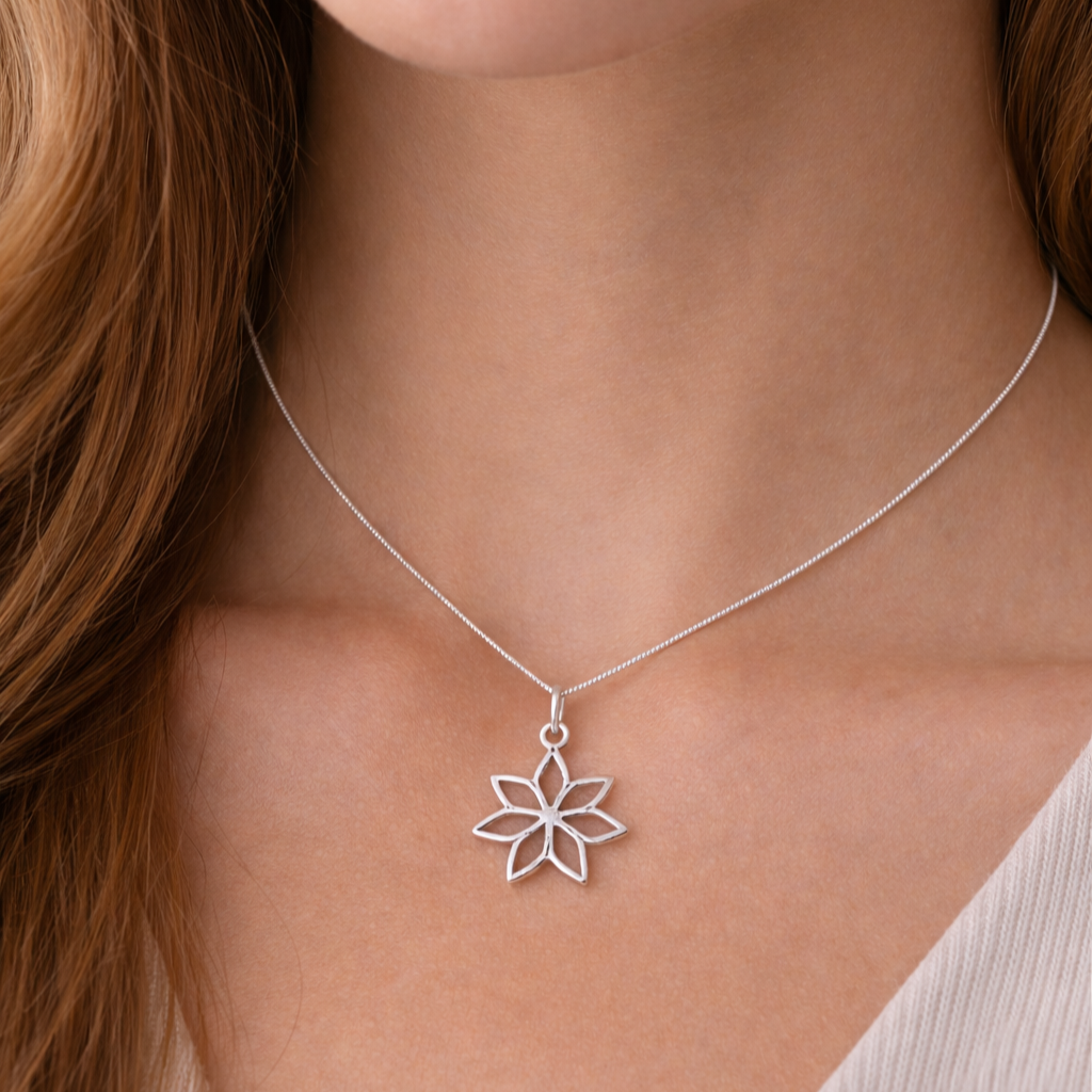 Simple Flower Pendant Necklace