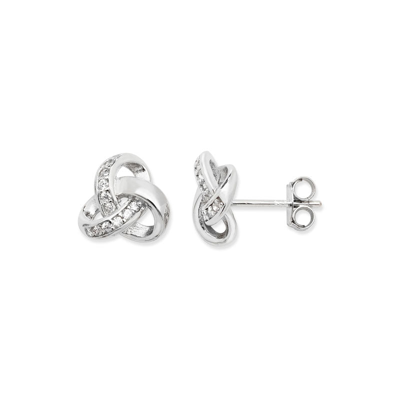 Trinity Knot Stud Earrings