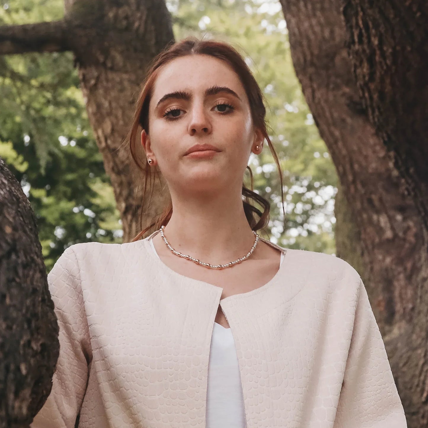 Two Tone Beaded Necklace