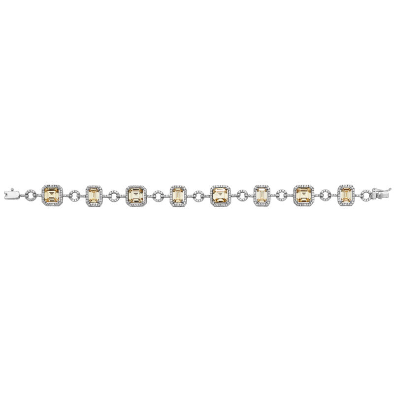 Yellow Topaz Cubic Zirconia Bracelet