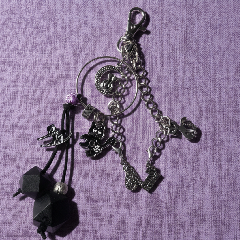 Cats Handmade Bag Charm