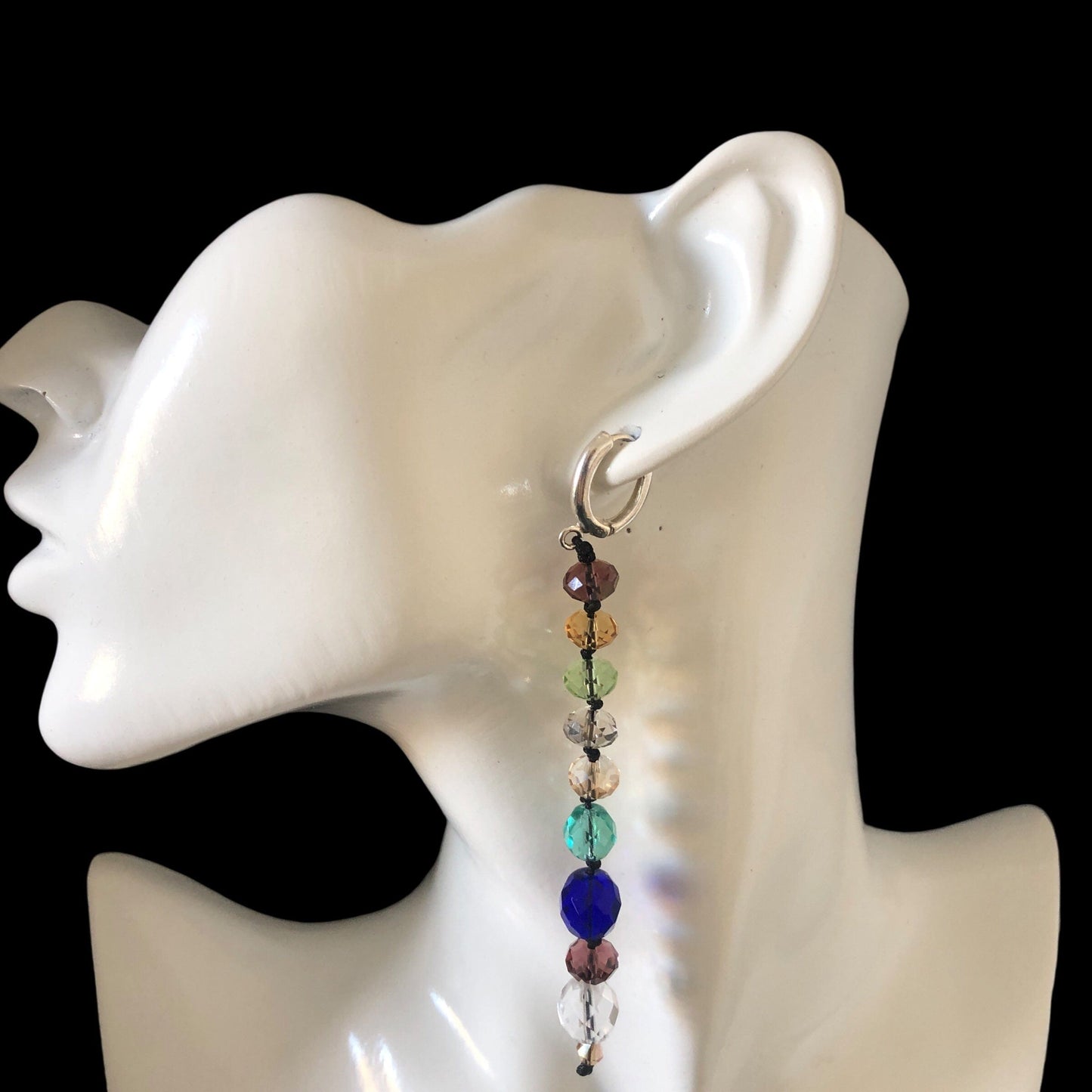 Colourful Crystals Beaded Earring