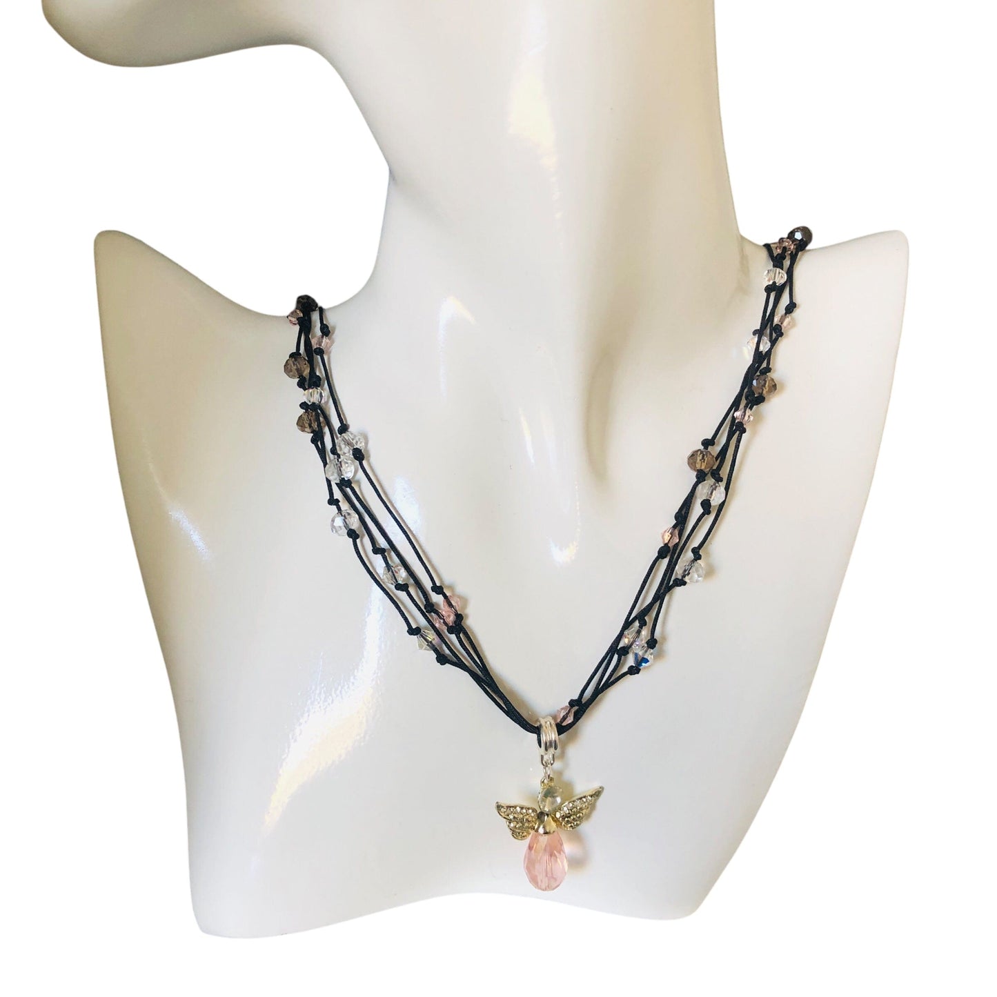 Crystal Angel Beaded Necklace