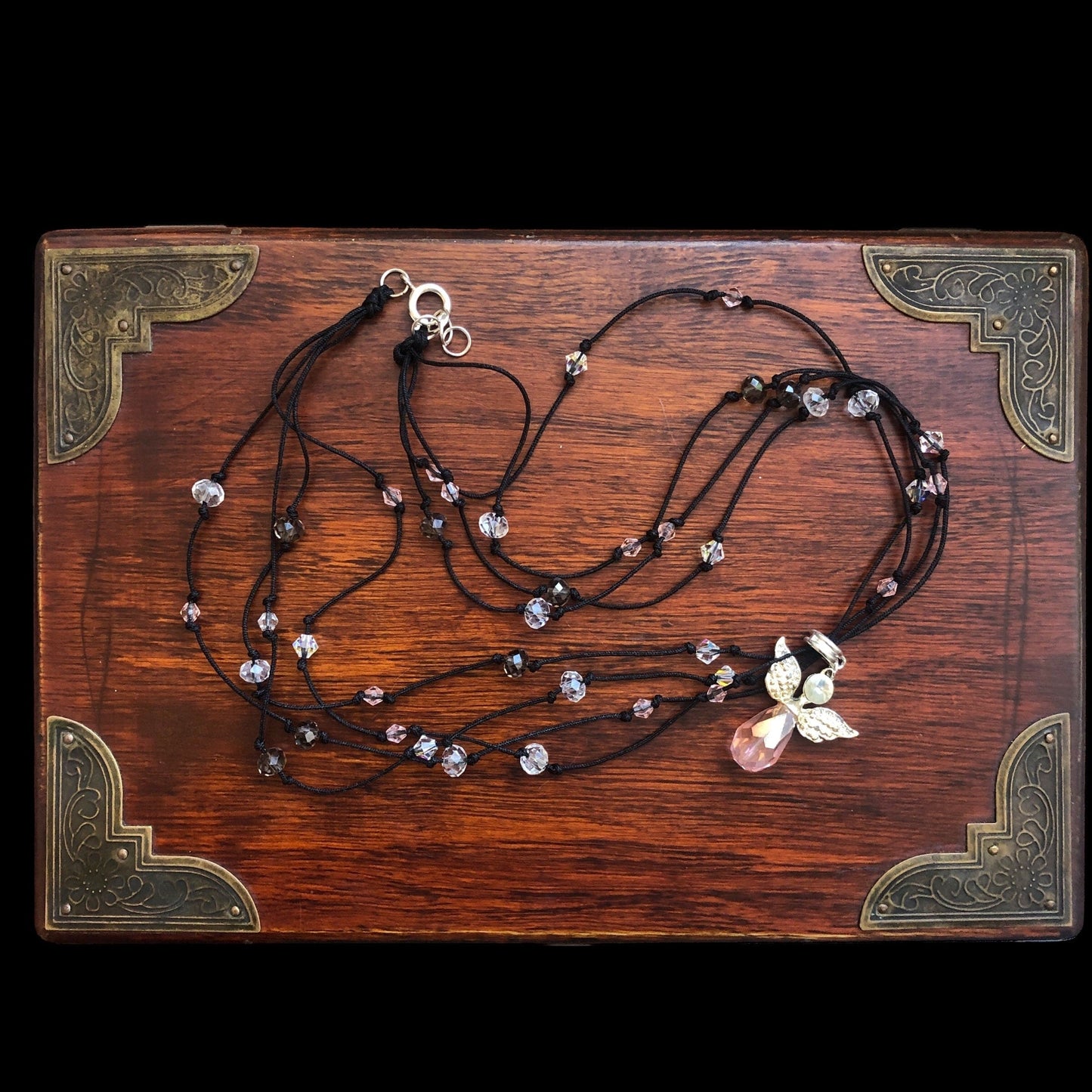 Crystal Angel Beaded Necklace