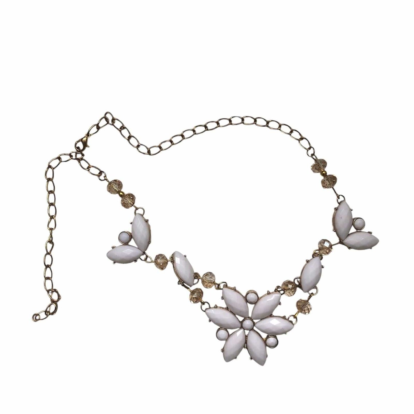 Flowery Vintage Style Bib Necklace