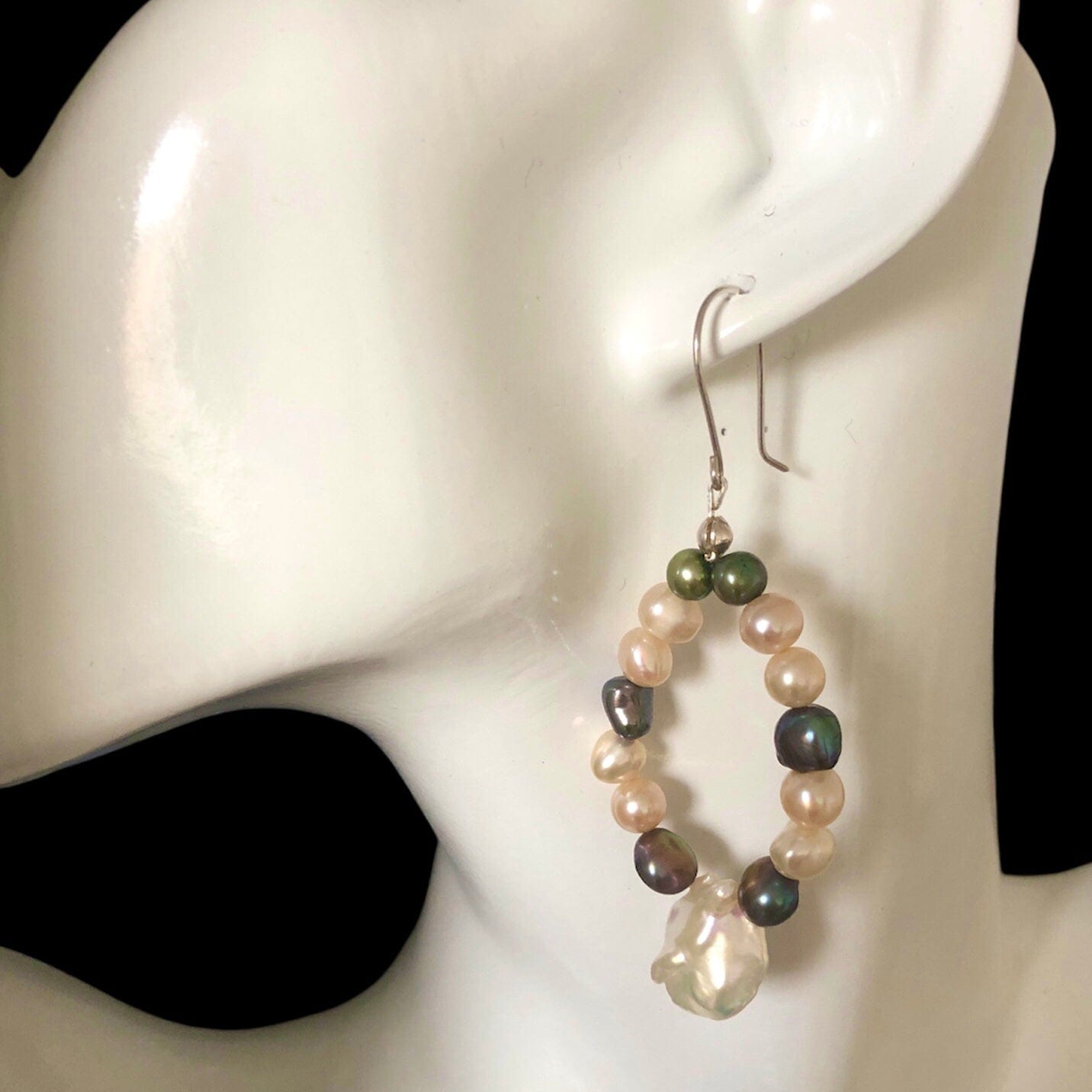 Handmade Freshwater Pearls Dangle Earrings