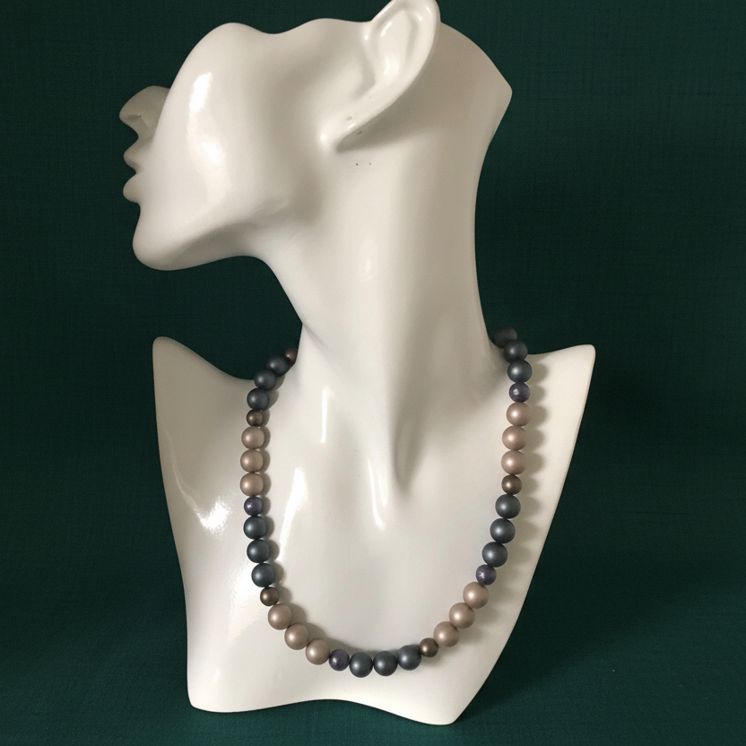 Matt Shell Pearls Beaded Necklace