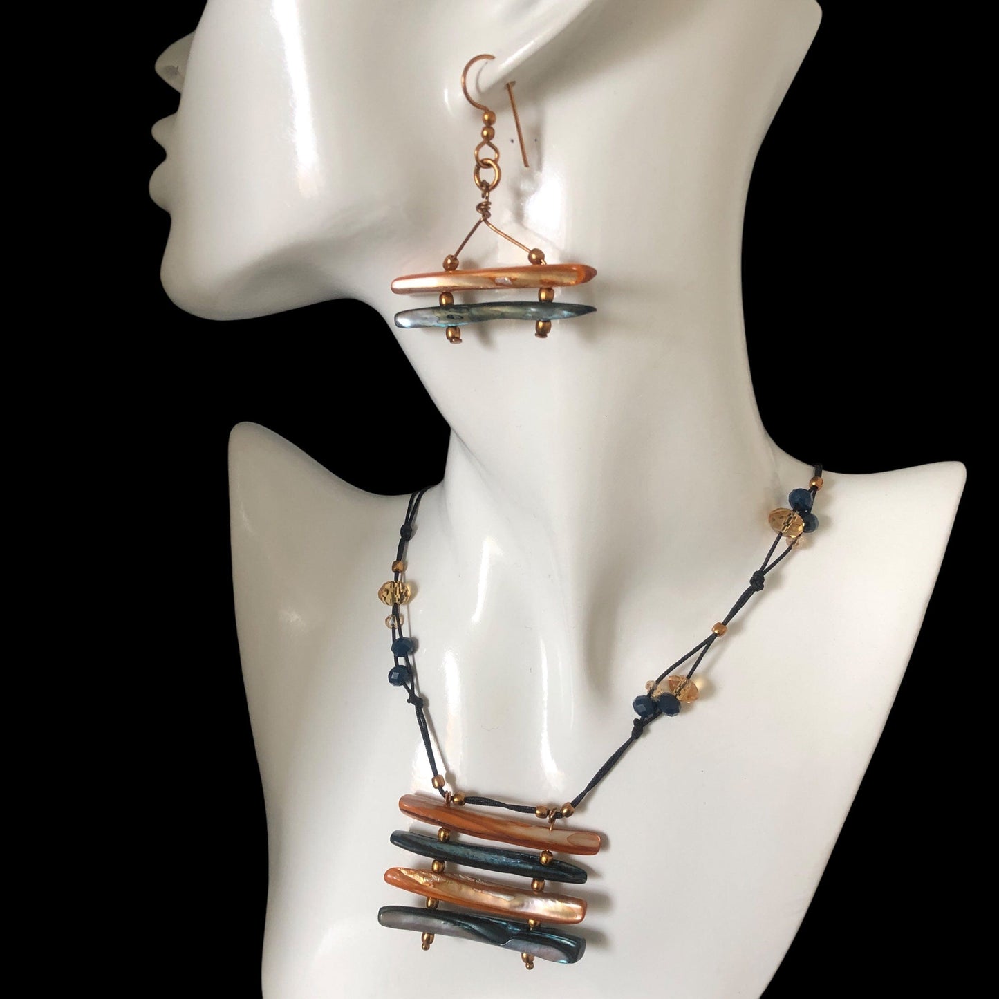 Mother Of Pearl Gold Plated Earrings