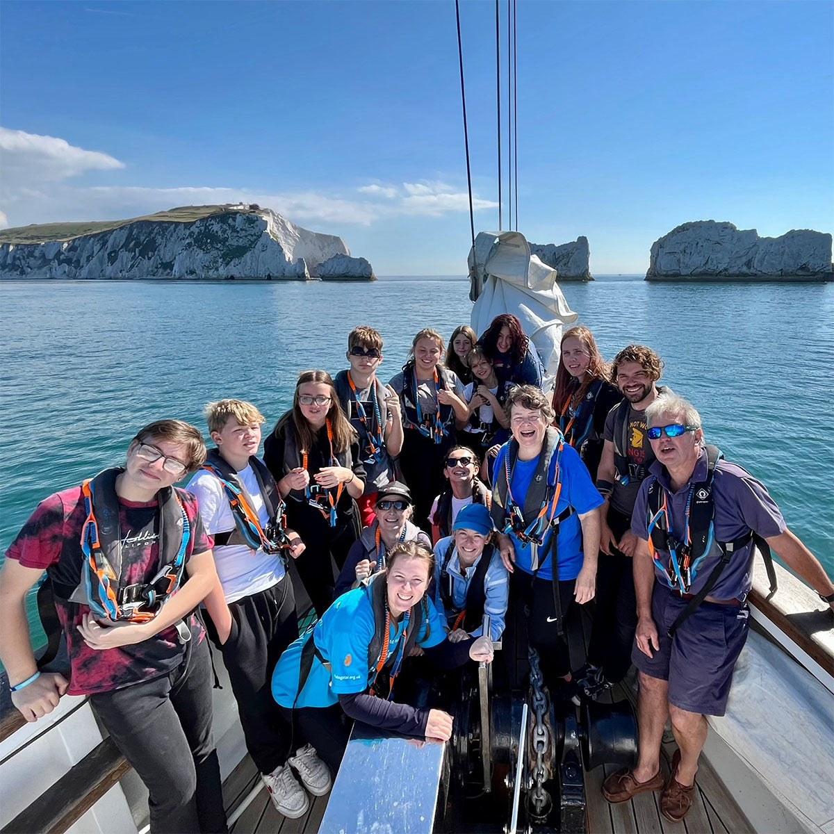 Blue Chalcedony Boat Gold Necklace
