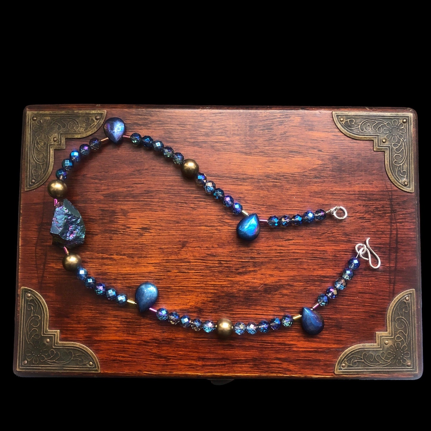 Quartz, Pyrite and Hematite Beaded Choker Necklace