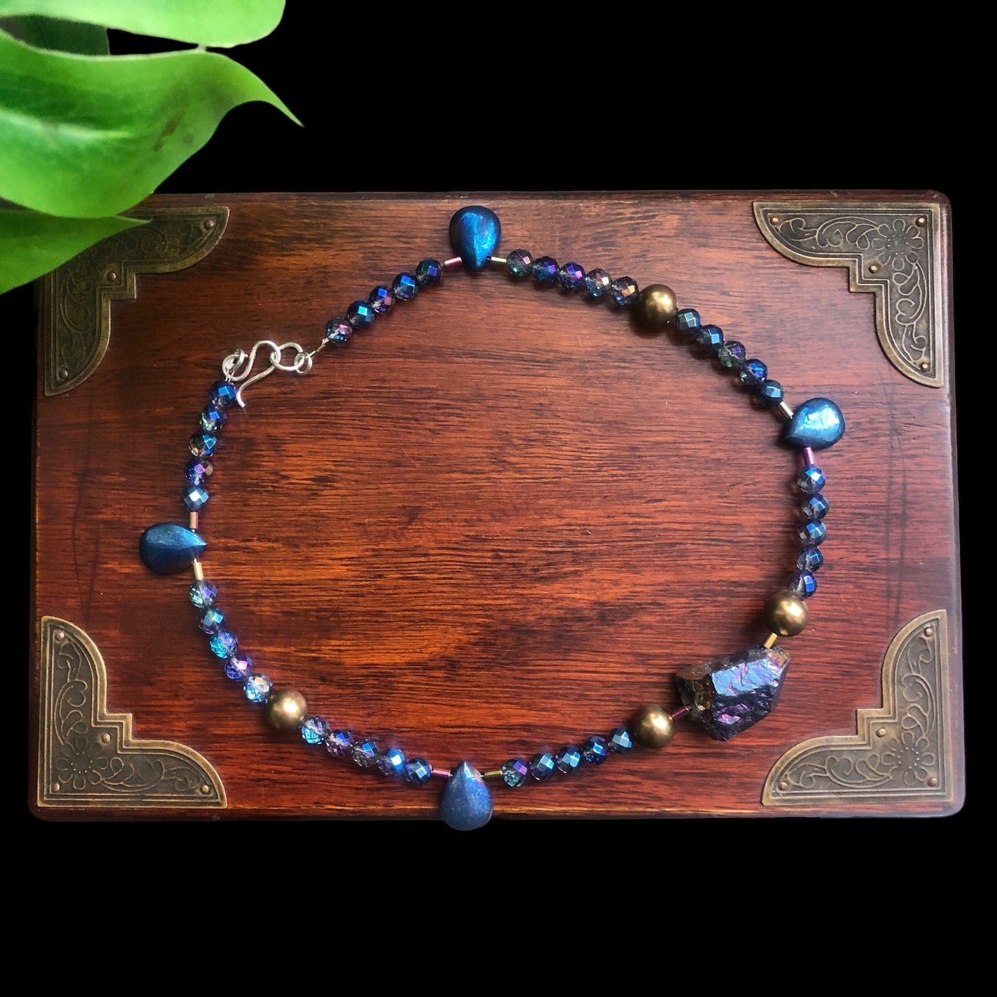 Quartz, Pyrite and Hematite Beaded Choker Necklace