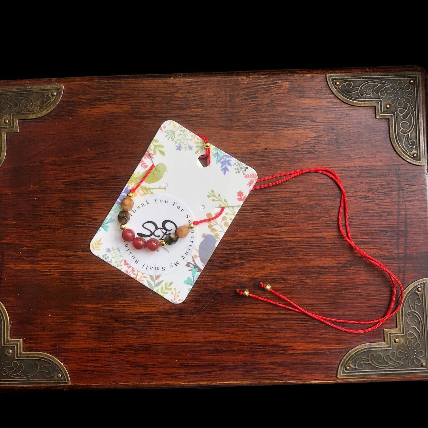 Red Thread Choker Necklace with Carnelian & Agate