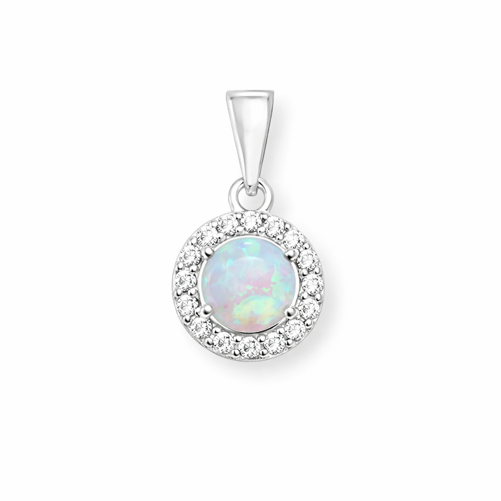 Opal Halo Necklace